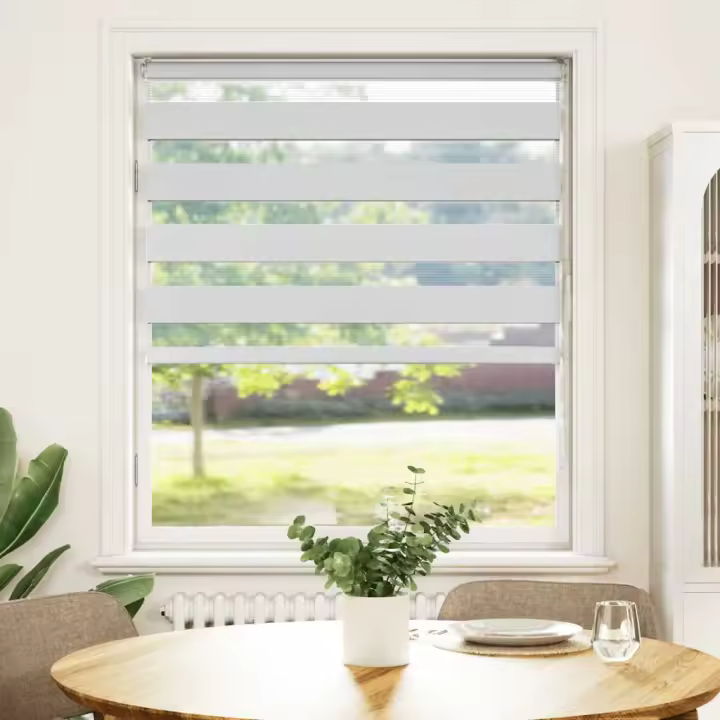 Estor cebra blanco 115x100 cm tejido ancho 110,9 cm poliéster - 1
