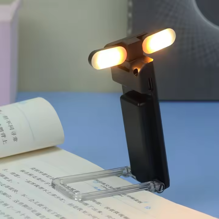 Luz De Lectura Recargable Por USB Luz De Libro LED Portátil Con Clip Para Lectura En La Cama Luz Marcadora De Lectura - 1