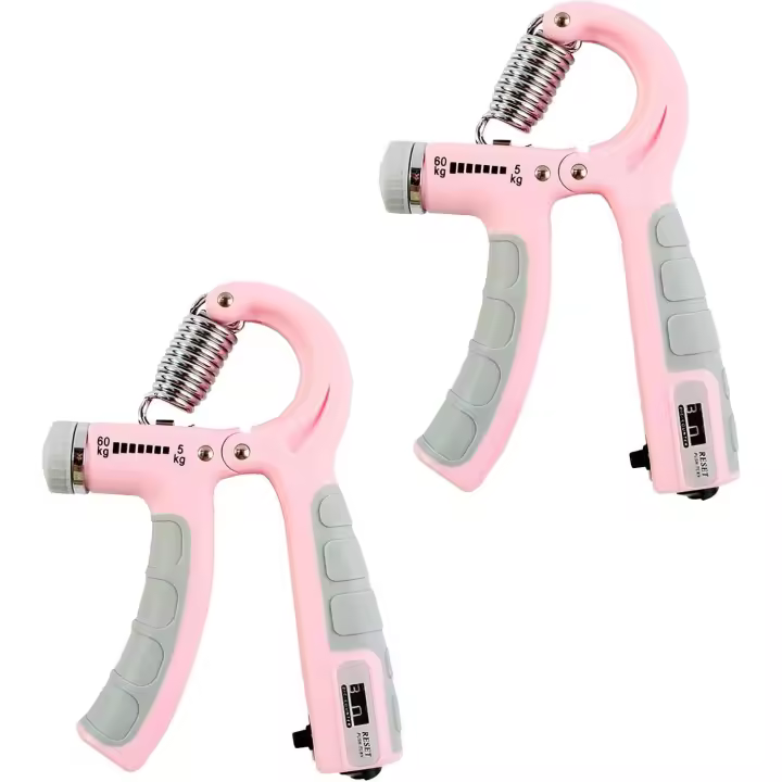 Entrenador de agarre de mano fortalecedor contador de números ejercitador de muñeca de dedos de antebrazo 5-60 kg - rosa - 1