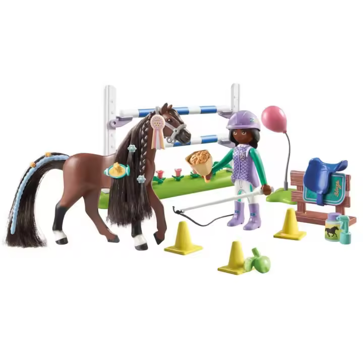 Playmobil Juego De Construcción Salto De Caballo Con Zoe Y Blaze - 1