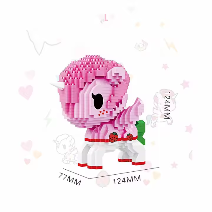 Bloques De Construcción Micro Partícula Creativos Para Niñas Muñeco De Uña Juguetes Educativos Y De Ocio Decoración De Escritorio - 1