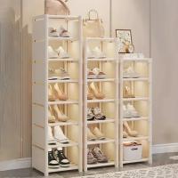 Organizador De Zapatos De Multiple Capas Estante Plegable Ajustable Para Ahorrar Espacio En Rincón De Pared Material Plástico - details 0