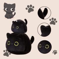 Gatito De Peluche Negro 15cm/25cm Juguete Suave De Animal De Peluche Cojín Llavero Colgante Para Mochila Decoración Para El Hogar Regalo De Cumpleaños Para Niños - details 1