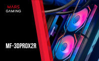 Mars Gaming MF-3DPROX2R, Kit 2x Ventiladores 120mm, Aspas Invertidas, Iluminación ARGB Triple Infinity Mirror 360°, Control PWM, Rodamientos FDB, Ventiladores PC con Compatibilidad Total ARGB, Ventiladores Negros o Blancos - details 0