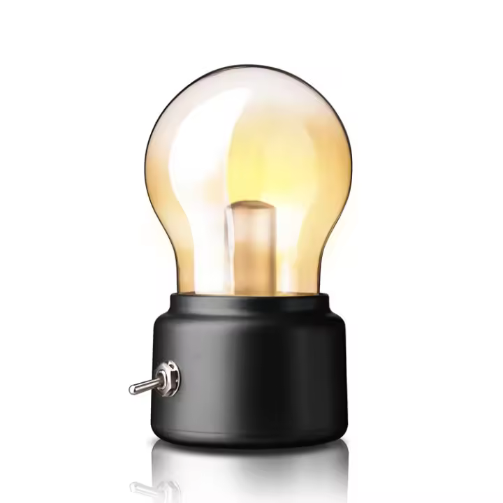 Bombilla LED Vintage para escritorio, luz nocturna Retro, USB, 5V, batería recargable, luz de humor, luces de mesa, lámpara de mesita de noche portátil - 1
