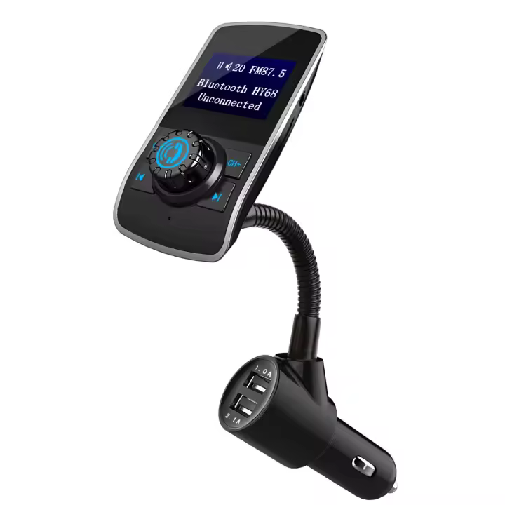 Reproductor MP3 Bluetooth para coche con pantalla grande, transmisor FM, reproductor MP3 Bluetooth para coche, reproducción de tarjeta TF y disco U. - 1