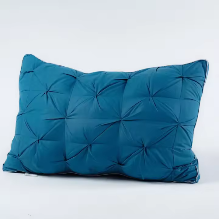 Almohada De Pluma De Ganso Blanca Para Invierno 100% Algodón Capa Superior Estilo 3D Rectangular Para Cuello Queen King Tamaño De La Cama - 1