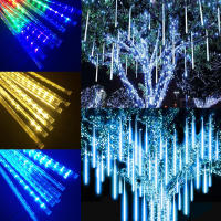 Luces De Cadena Solares LED De Show De Meteoros Guirnalda De Hadas Para Decoración De Navidad Árbol De Navidad Jardín Exterior 8 Tubos 30/50cm - details 15