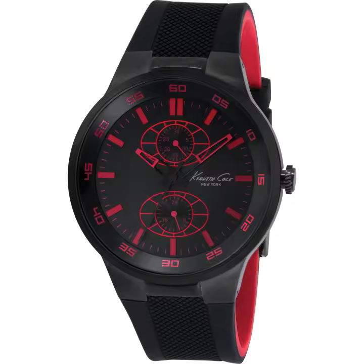 Kenneth Cole Reloj analogico para Hombre de Cuarzo con Correa en Caucho IKC8033 - 1