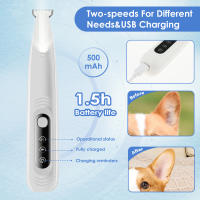 Afeitadora Para Perros Recargable 500mAh Impermeable Con Pantalla LED Cuchilla Amplia De 18mm Peluquería De Mascotas - details 8
