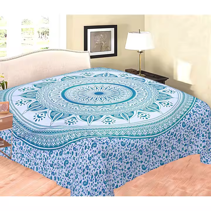 Printex-Tapiz with Estilo de Mandala Indio-220x240 cm- Pareo Manta Picnic,Yoga, Antiarena, Multiusos, Decoracion Cocina, Toalla de Playa - 1