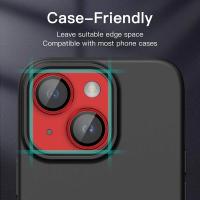 Protector De Lente De Cámara Para iPhone En Color Rojo Película Protectora De Metal Para Modelos pro Max 15 14 plus 13 ProMax 12 Mini 11 14 15 pro - details 4