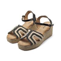 Calzados soraia, Sandalia de antelina y plataforma de yute, espardeñas de cuña, para mujer. - details 1