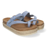 Davinia Shoes Sandalia de Mujer de Plataforma Tipo Esclava, Material Bio, Forradas de Yute, Comodas y Elegantes, Talon Abierto y Decorada con Hebilla, Ideales para Primavera-Verano Shoes&Blues.es M-238-Azul - details 0