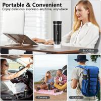 Cafetera eléctrica portátil, cafetera para automóvil para viajes y campamentos, cafetera que funciona con baterías compatible con café molido y cápsulas, color negro - details 5