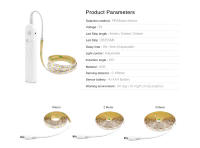 Tira De Luces LED Inalámbrica Con Sensor De Movimiento Impermeable 5V USB/Batería Para Iluminación De Escaleras Armario Cocina 1M 2M 3M Blanco Calido Y Frío - details 4