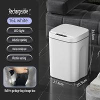 Basurero Inteligente Sensor Automático 16L Para Cocina Y Baño Impermeable Con Tapa Bin De Residuos Domésticos Eléctrico - details 10