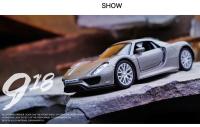Coche De Juguete Porsche 918 Sport De 1:36 En Metal Modelo De Colección Alta Similitud Regalo Para Niños Vehículo De Juguete A37 - details 1