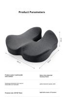 Cojín De Oficina De Espuma De Memoria Suave Para Mujer Almohadilla Ortopédica Para Coccyx Y Pelvis U-Shape Adecuado Para Adultos Removible Y Lavable Estilo Coreano - details 11