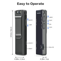 Cámara Digital Mini A3 HD 1080P Con Clip Magnético Y Luz De Linterna Deteción De Movimiento Grabación En Ciclo Para Viajes Y Caminar - details 5