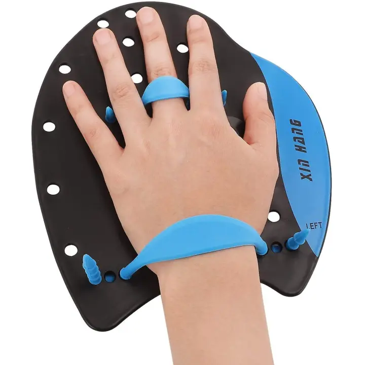 Niños adultos natación paletas de mano ajustable profesional natación entrenamiento mano aleta plana paleta para hombres mujeres niños - 1