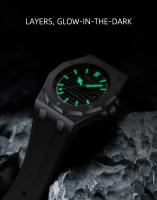Reloj De Cuarzo Para Hombre CHENXI 8268 Con Correa De Silicona Luminosa Resistente Al Agua Calendario Deportivo Y Casual - details 10