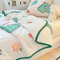 Edredón De Verano Dinosaurio De Dibujos Animados Suave Y Cómodo Para Todas Las Estaciones Decoración De Cama Sin Almohadilla Incluida - details 3