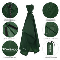 Chaleco Impermeable Multifuncional Tomshoo Con Gorro Para Senderismo Ciclismo Cubierta De Lluvia Poncho Ropa De Exterior Suministros De Camping Suelo De Tenda - details 10