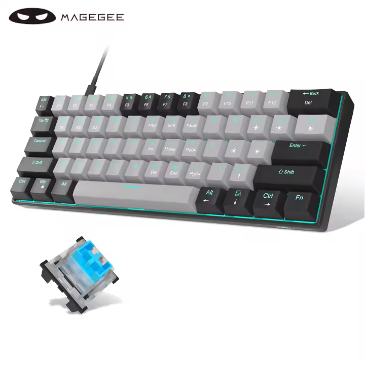 Teclado Mecánico De Juego MageGee MK-Star61 60% Con Retroiluminación Azul Marino 61 Teclas Compacto Portátil Para Gamer - 1