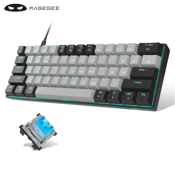 Teclado Mecánico De Juego MageGee MK-Star61 60% Con Retroiluminación Azul Marino 61 Teclas Compacto Portátil Para Gamer - 1