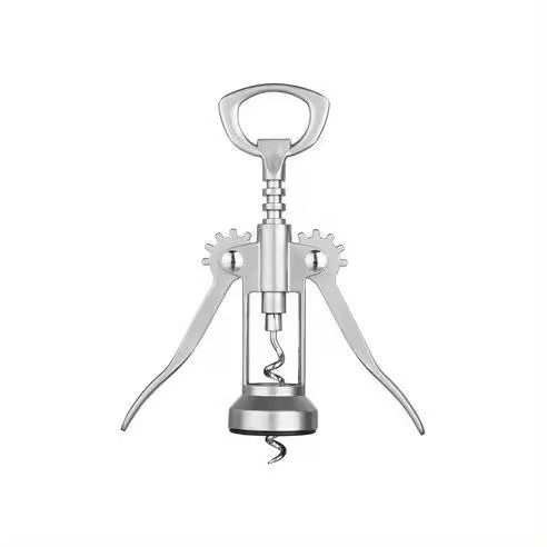 Sacacorchos deluxe acero inoxidable modelo Charles de Gaules 15cm - 1
