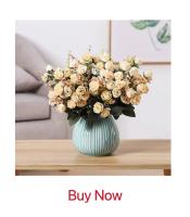 Rosa De Seda 10CM Flores Artificiales Para Bodas Navidad Arcos De Jardín DIY Regalo Adorno De Casa Y Cabeza - details 8