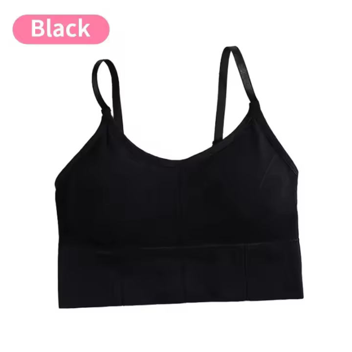 Sujetador Deportivo Para Mujer Sin Espalda Con Almohadillas Internas Y Tirantes Ajustables Para Gimnasio Yoga Vestido Deportivo Sin Costuras - 1