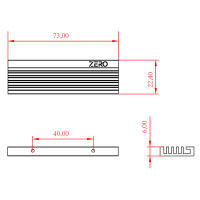 ID-COOLING M05 Disipador De Calor Para SSD M.2 2280 Aluminio Con Parche De Silicona Térmica Eficiente Para PC Radiador Para NVME - details 6