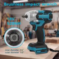 Llave de impacto eléctrica inalámbrica, taladro de mano sin escobillas, herramienta eléctrica para batería Makita de 18V, 520N.m,4200Rpm - details 8