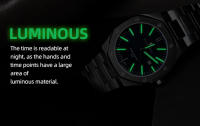 Reloj De Hombre SAPPHERO Oro Rosa Lujo Acero Inoxidable Resistente Al Agua Moda Deportiva Calendario Luminoso Regalo Elegante - details 2