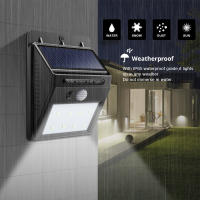 Luz Solar Exterior 20 LED 3 Modos De Iluminación Sensor De Movimiento Luz Solar Para Pared Patio Jardín Valla Moderna IP65 - details 6