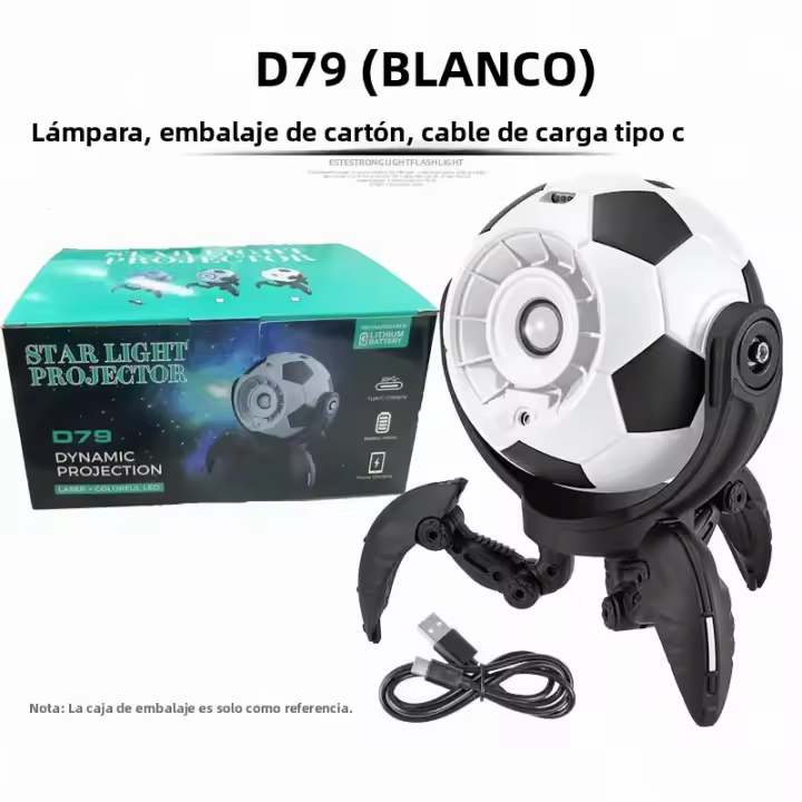 Lámpara De Proyección De Cielo Estelar LED Luz De Noche Láser Nebulosa Con Ondas De Agua Para Ambiente De Dormitorio Y Coche Recargable - 1