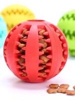 Juguete Interactivo Para Perros Pequeños Bola Elástica De Látex Para Masticar Y Limpiar Dientes Dispensador De Alimentos - details 3