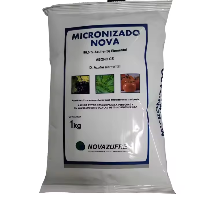 Azufre micronizado nova 1kg en polvo para huerta y jardín. 98,5% azufre. Listo para usar - Novazufre - 1