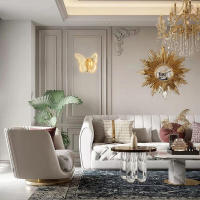 Lámpara De Pared Mariposa LED Iluminación Interior Para Dormitorio Sala De Estar Decoración De Escaleras Luz De Techo Estilo Contemporáneo Ajustable En Tres Colores - details 2