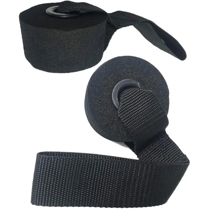 Anclajes de puerta resistentes para bandas de resistencia: bandas de resistencia de 2 piezas, accesorio de correa de puerta para bandas de ejercicio, correas de dominadas, entrenamiento de fuerza - 1