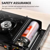 Horno portátil para exteriores, estufa de gas ajustable de 2900 W, estufa liviana, equipo de cocina para acampar, equipo de emergencia, perfecto para cocinar en campamentos, compatible con carrito o cilindro de gas. - details 1