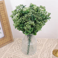 2pc Flores Artificiales Milan Fruta Broche Largo Bouquet Para Boda Decoración Del Hogar Plantas Falsas Suministros De Corona DIY - details 4