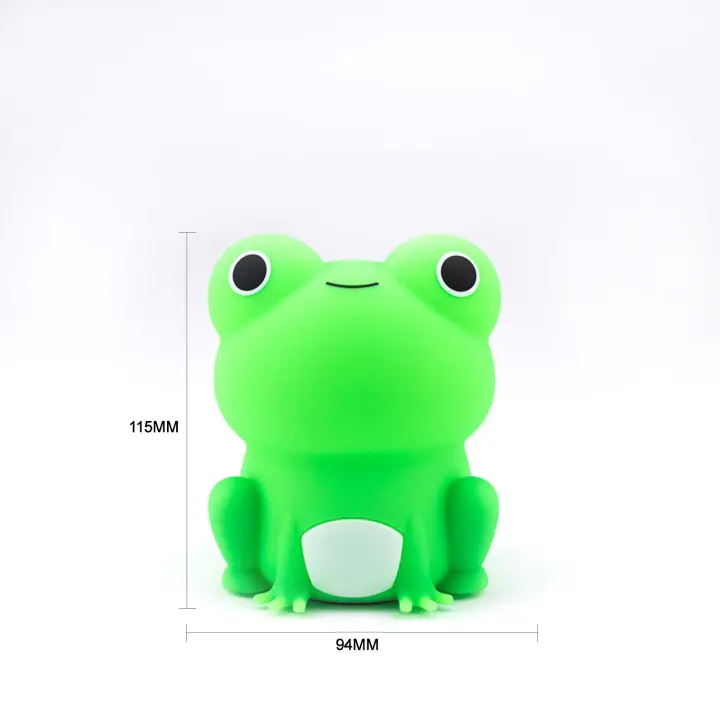 Lámpara Nocturna Para Niños Rana De Silicona Suave Luz De Dormir Dimmer Con Timer Recargable Decoración De Habitación Regalos Para Niños Luz Colorida - 1