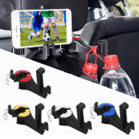 Gancho Ajustable Para Asiento De Coche Con Soporte Para Móvil Y Bolsas 360° Rotación 2 En 1 Hanger Rear Hook Para Asientos De Coche Material ABS - details 4