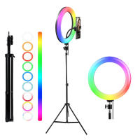 EasySpeed Aro Luz LED Trípode 210 CM, Iluminación Regulable 26 32 34 CM Soporte Teléfono Móvil, Youtube, TikTok, Twich Live - details 4