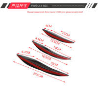 Set De 6 Piezas deSpoiler Universal Para Coche Canard Valence Chin Difusor Splitter Fin Decoración Para Bumper Frontal PVC - details 6