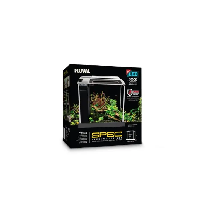 Fluval Spec Nano Acuario Negro, 10L - 1