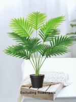 1pc Hojas De Palma Artificial 24 Hojas Hoja De Tortuga Falsa Monstera Grande Hojas De Palma Tropical Para Exterior Imitación De Hoja - details 3
